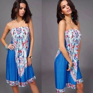 NWT SUMMER BEACH WRAPPED TUBE STRAPLESS SEXY DRESS